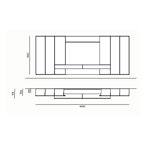 Day 19-23 Modern Wall Unit by Orme Design