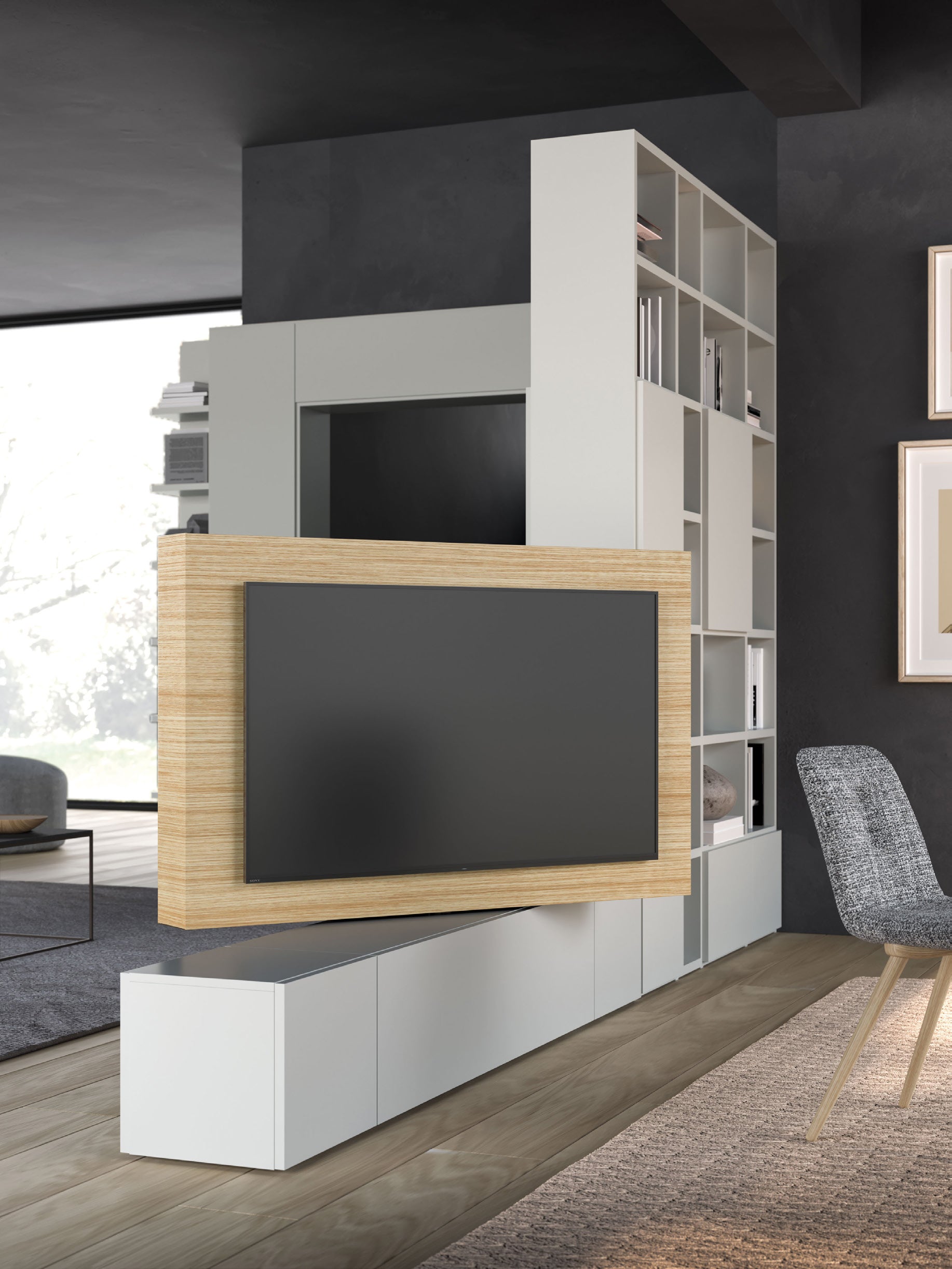 Day 35-23 Logico Bookcase TV/Wall Unit by Orme Design