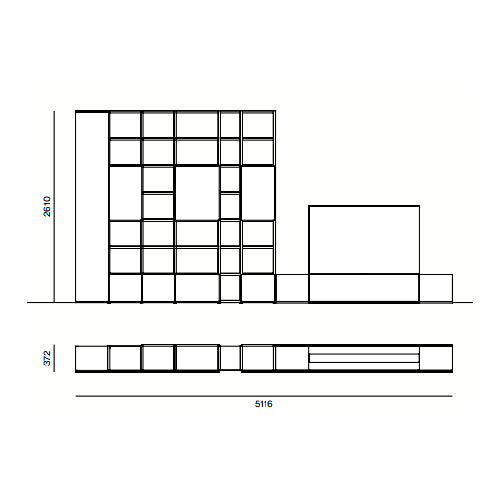 Day 35-23 Logico Bookcase TV/Wall Unit by Orme Design