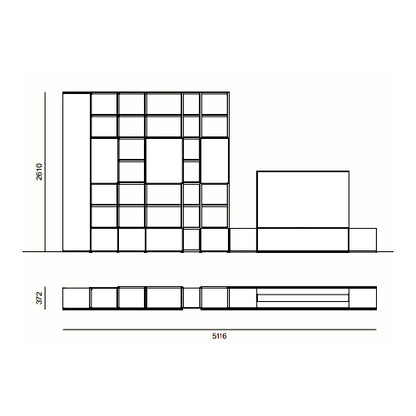 Day 35-23 Logico Bookcase TV/Wall Unit by Orme Design