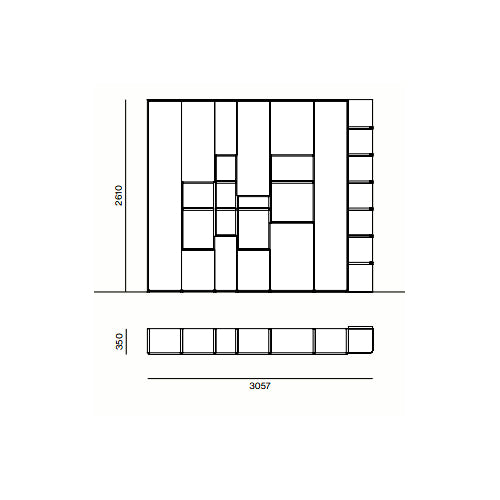 Day 35-23 Logico Bookcase TV/Wall Unit by Orme Design