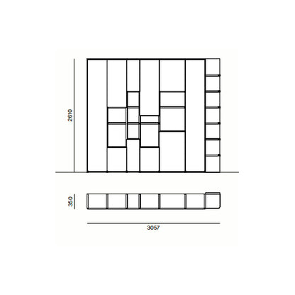 Day 35-23 Logico Bookcase TV/Wall Unit by Orme Design
