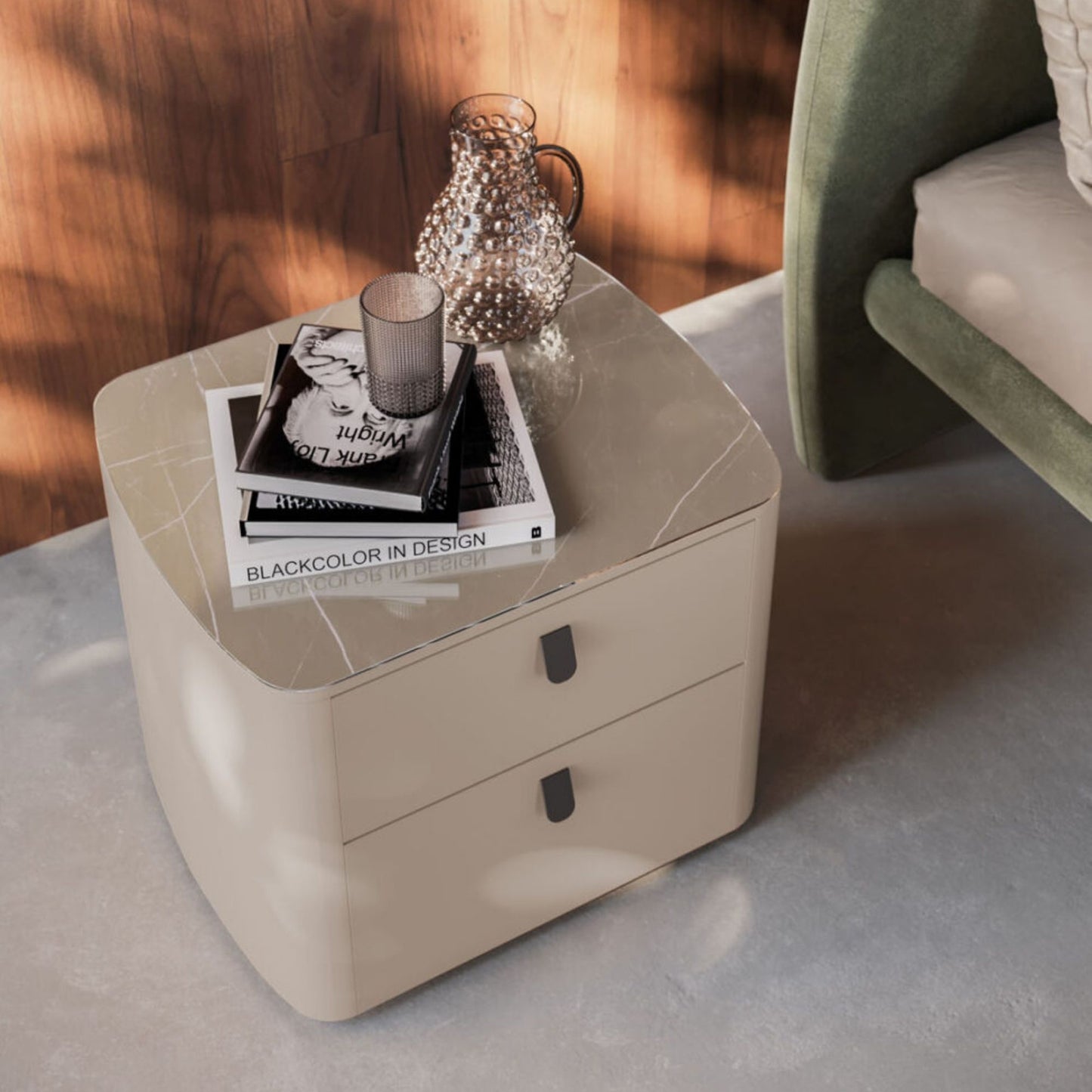 Orme Lovi Bedside Table – 2 Drawers