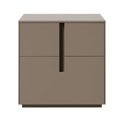 Beige cabinet with two doors on a white background
