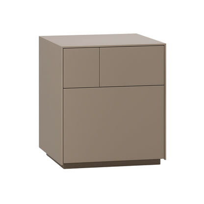 Beige cabinet with two doors on a white background
