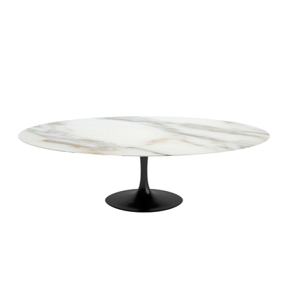 Oval Tulip Dining Table 160–180 cm – Ceramic Top (Dekton, Laminam, Materia)