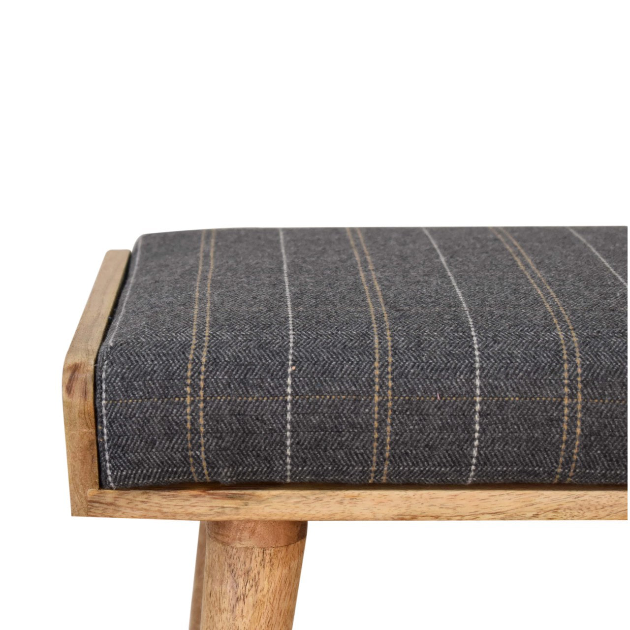 Artisan Pewter Tweed Tray Style Footstool