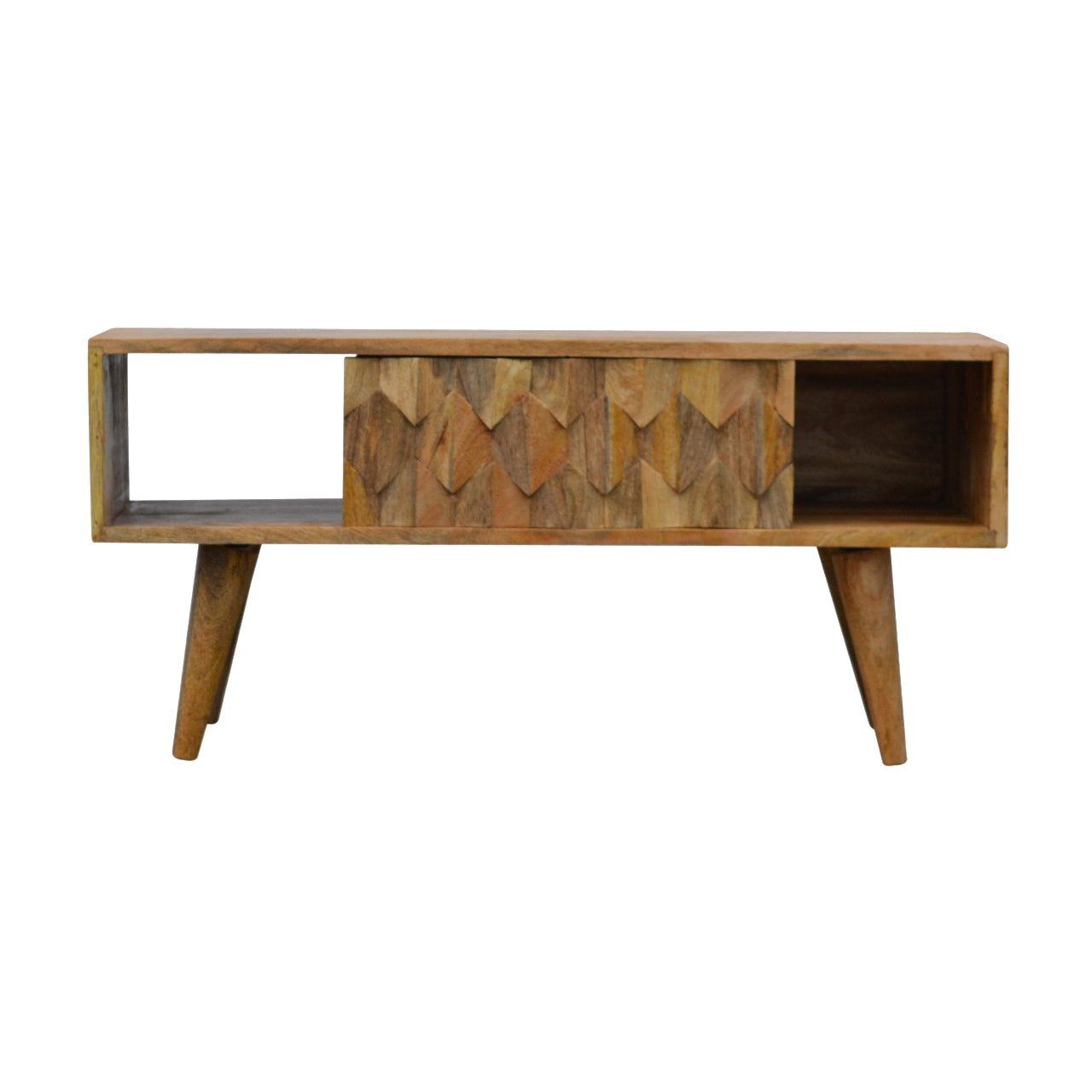 Pineapple Carved Media Unit with Sliding Door by Artisan Furniture