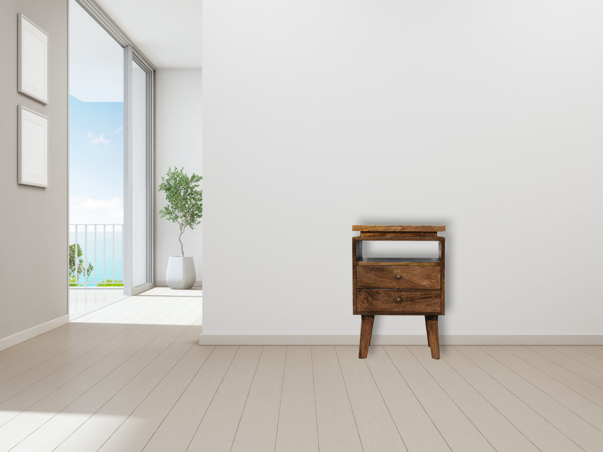 Platform Solid Wood Bedside