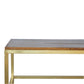 Rectangular Coffee Table with Gold Base by Artisan Furniture