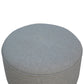 Round Grey Tweed Footstool by Artisan Furniture