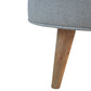 Round Grey Tweed Footstool by Artisan Furniture