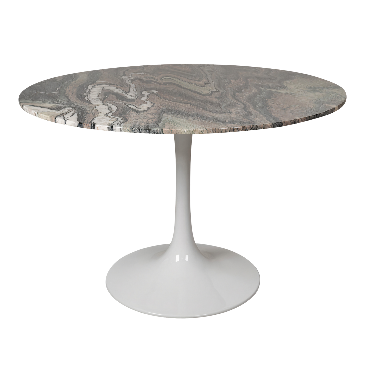 Round Tulip Dining Table 107 cm – Contemporary Italian Pedestal Design