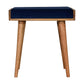 Artisan Royal Blue Velvet Tray Style Footstool