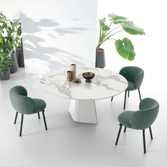 Tay 135 Extendable Round Dining Table