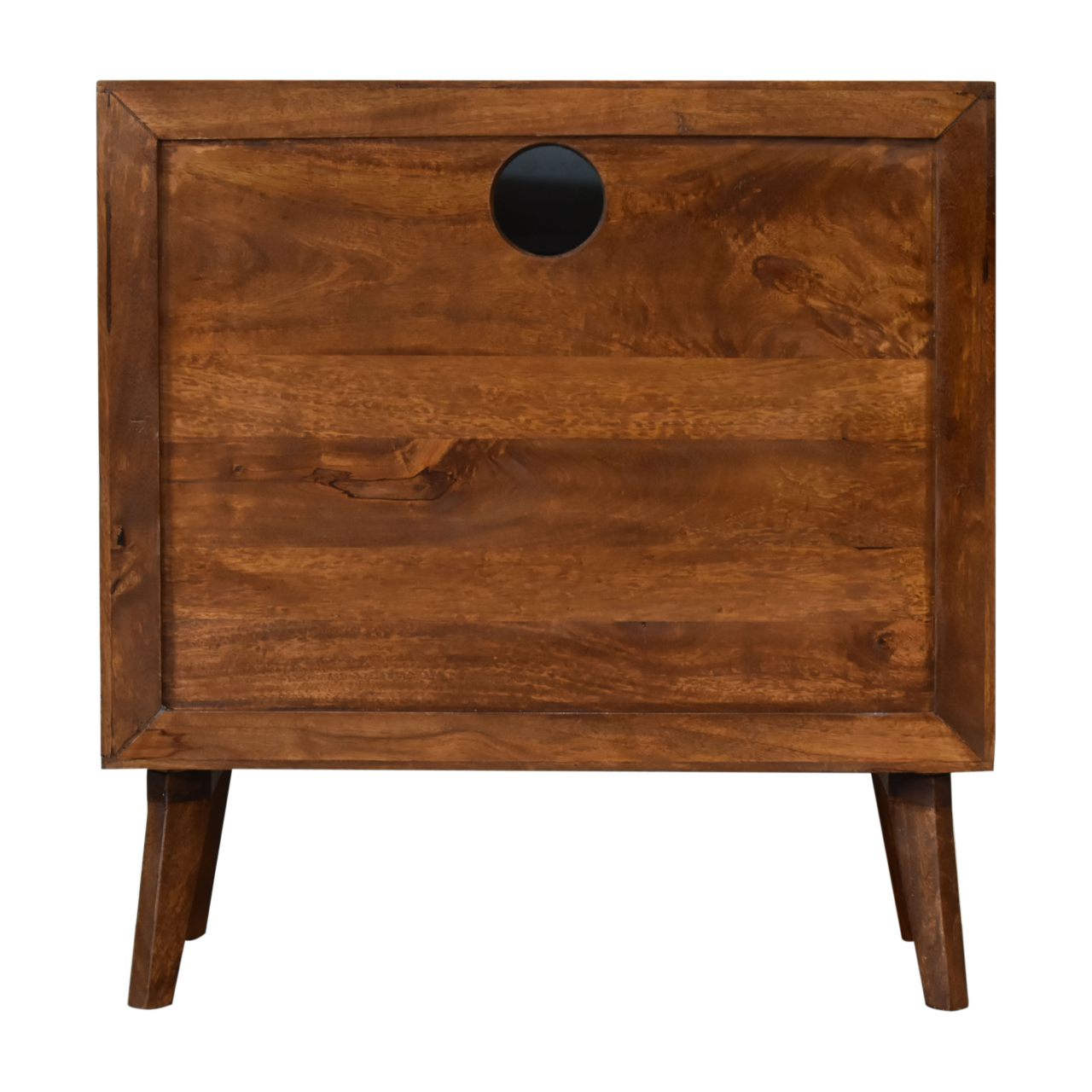 Tova Open Shelf Solid Wood Cabinet