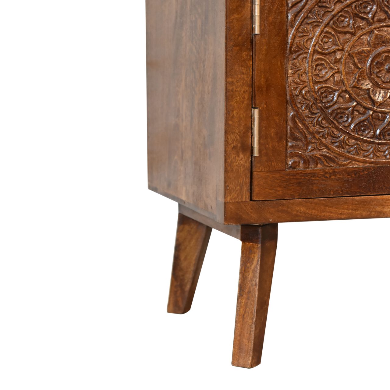 Tova Open Shelf Solid Wood Cabinet