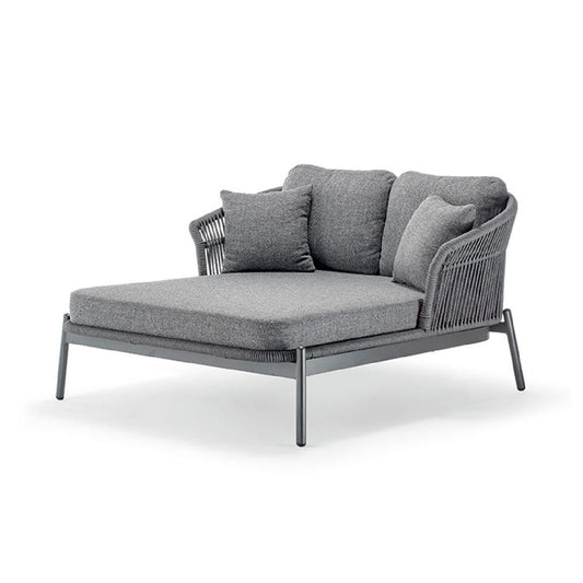 Tropea Outdoor Daybed – Aluminium Frame with Rope Detailing & Olefin Cushions