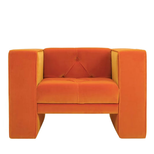 Tubby Orange Armchair by Domingo Salotti