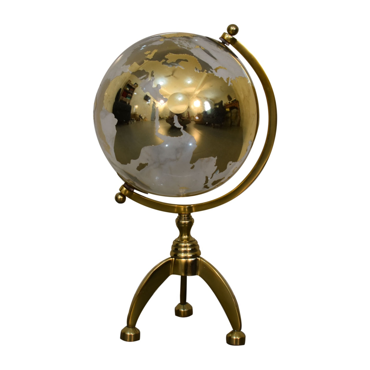 Artisan White Globe with Gold Frame