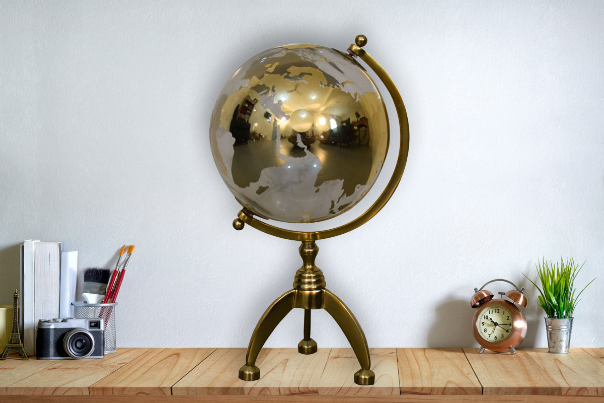 Artisan White Globe with Gold Frame