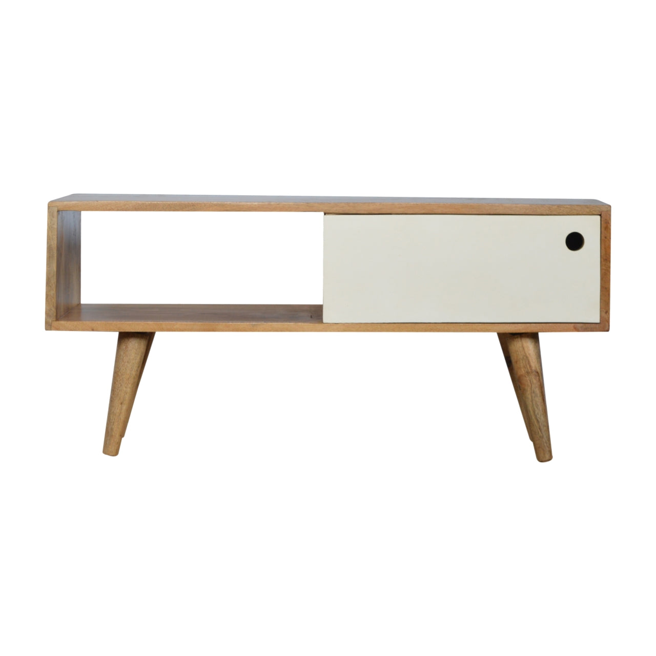 White Sliding Media Unit by Artisan Furniture