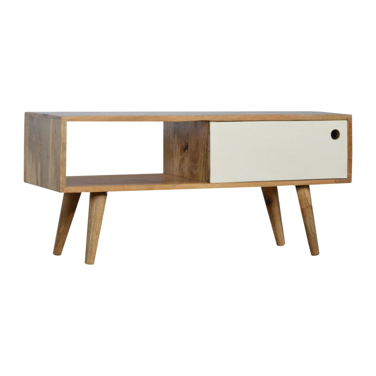 White Sliding Media Unit by Artisan Furniture