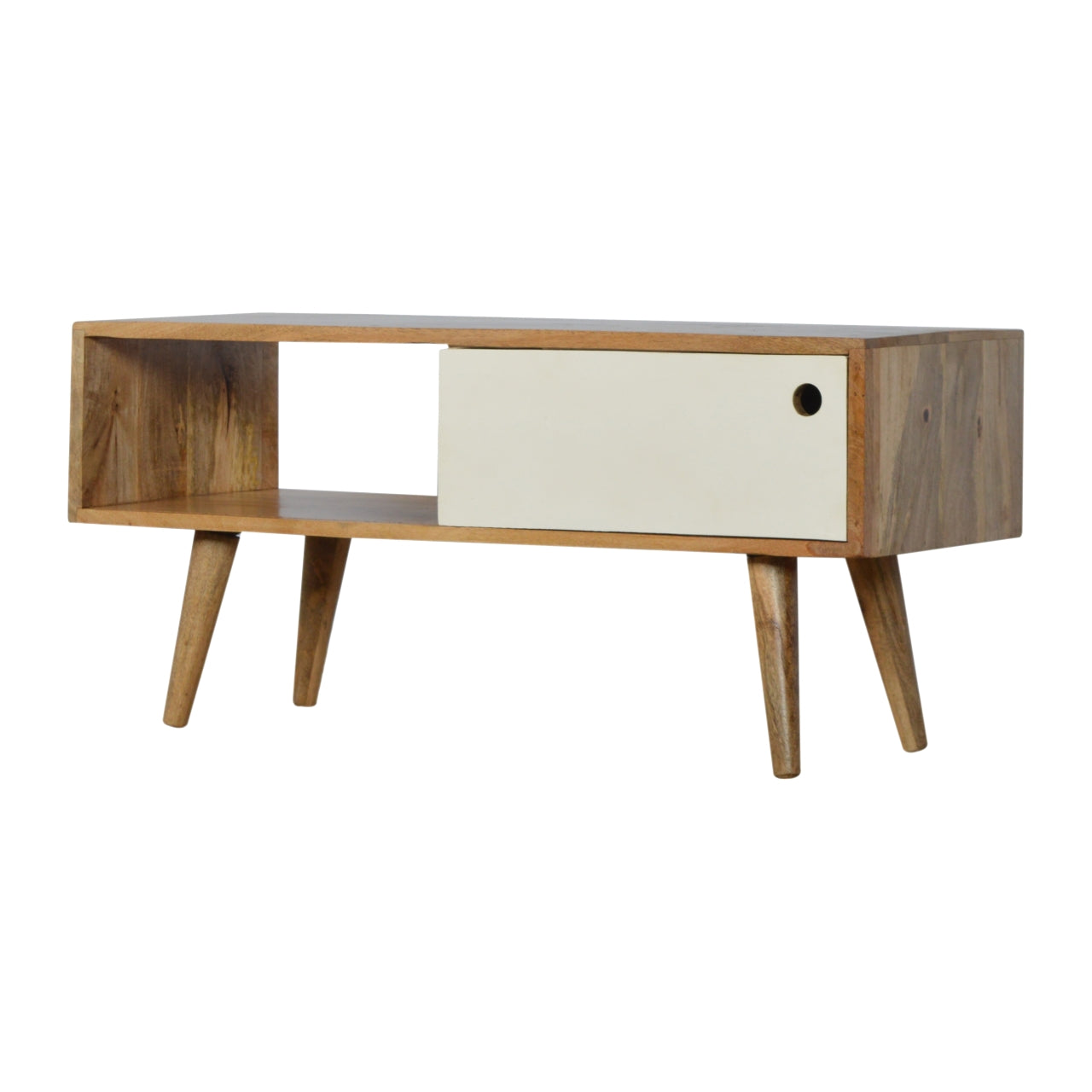 White Sliding Media Unit by Artisan Furniture