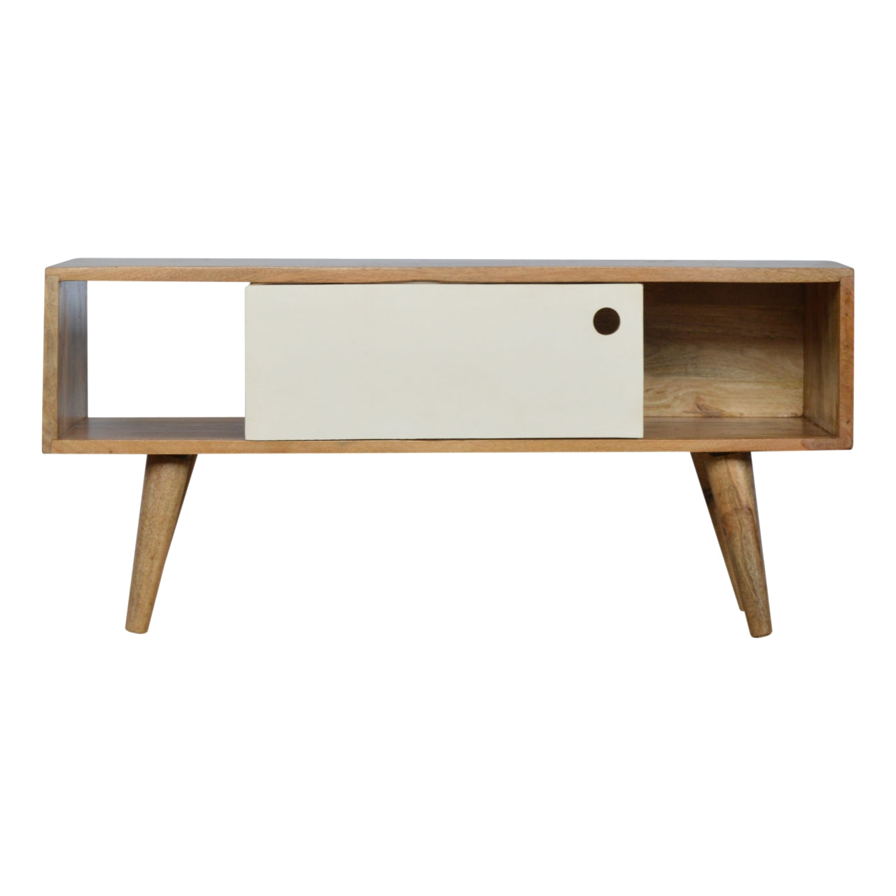 White Sliding Media Unit by Artisan Furniture