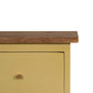 Yellow Hand Painted Solid Wood Bedside