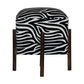 Zebra Solid Wood Footstool