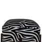 Zebra Solid Wood Footstool