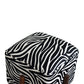 Zebra Solid Wood Footstool