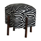 Zebra Solid Wood Footstool