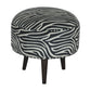 Artisan Zebra Nordic Style Wooden Footstool