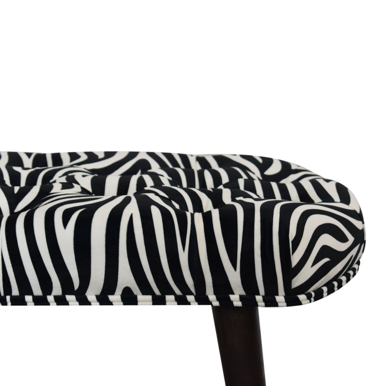 Artisan Zebra Print Deep Button Bench