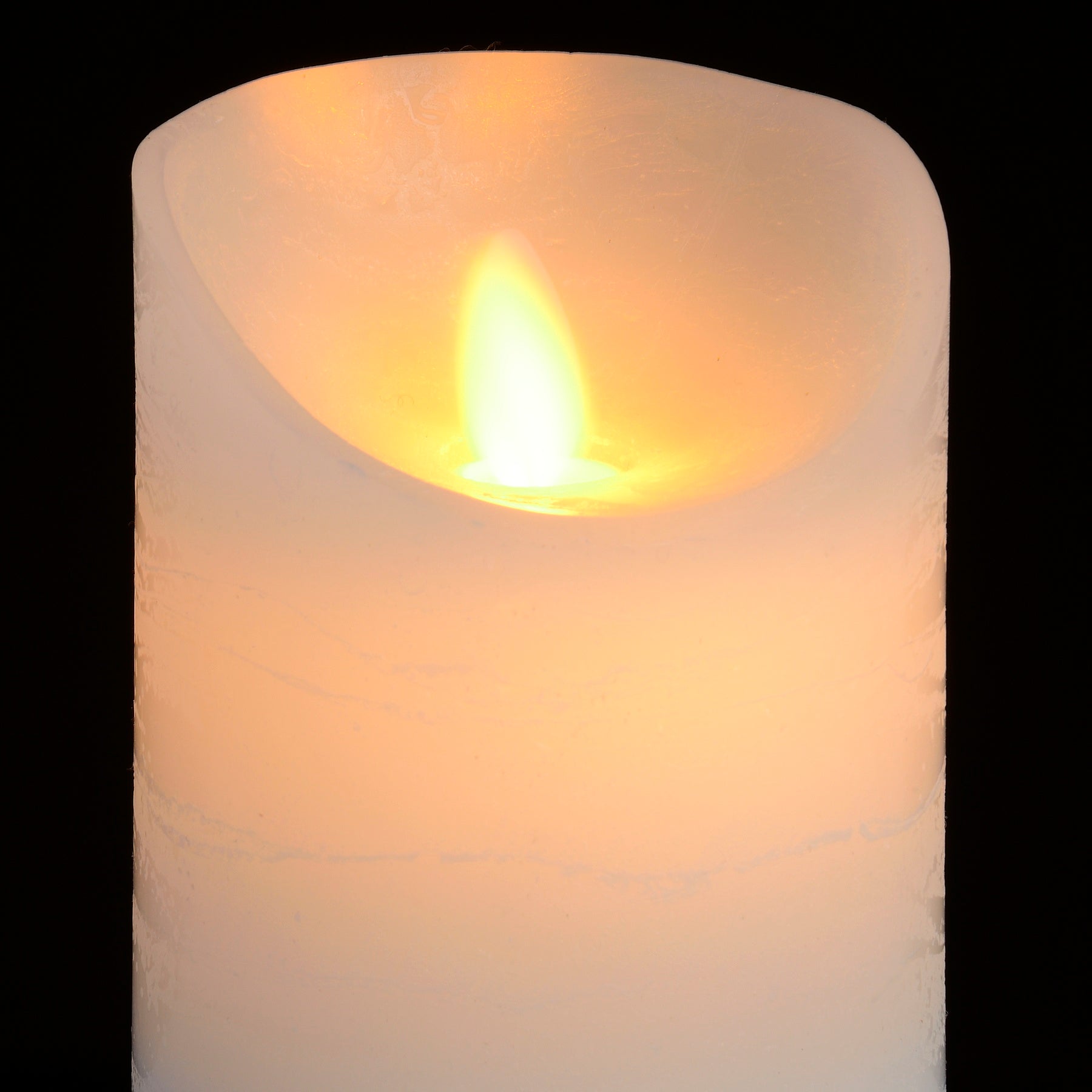 Luxe 3 X 4 White Flickering Flame LED Wax Candle