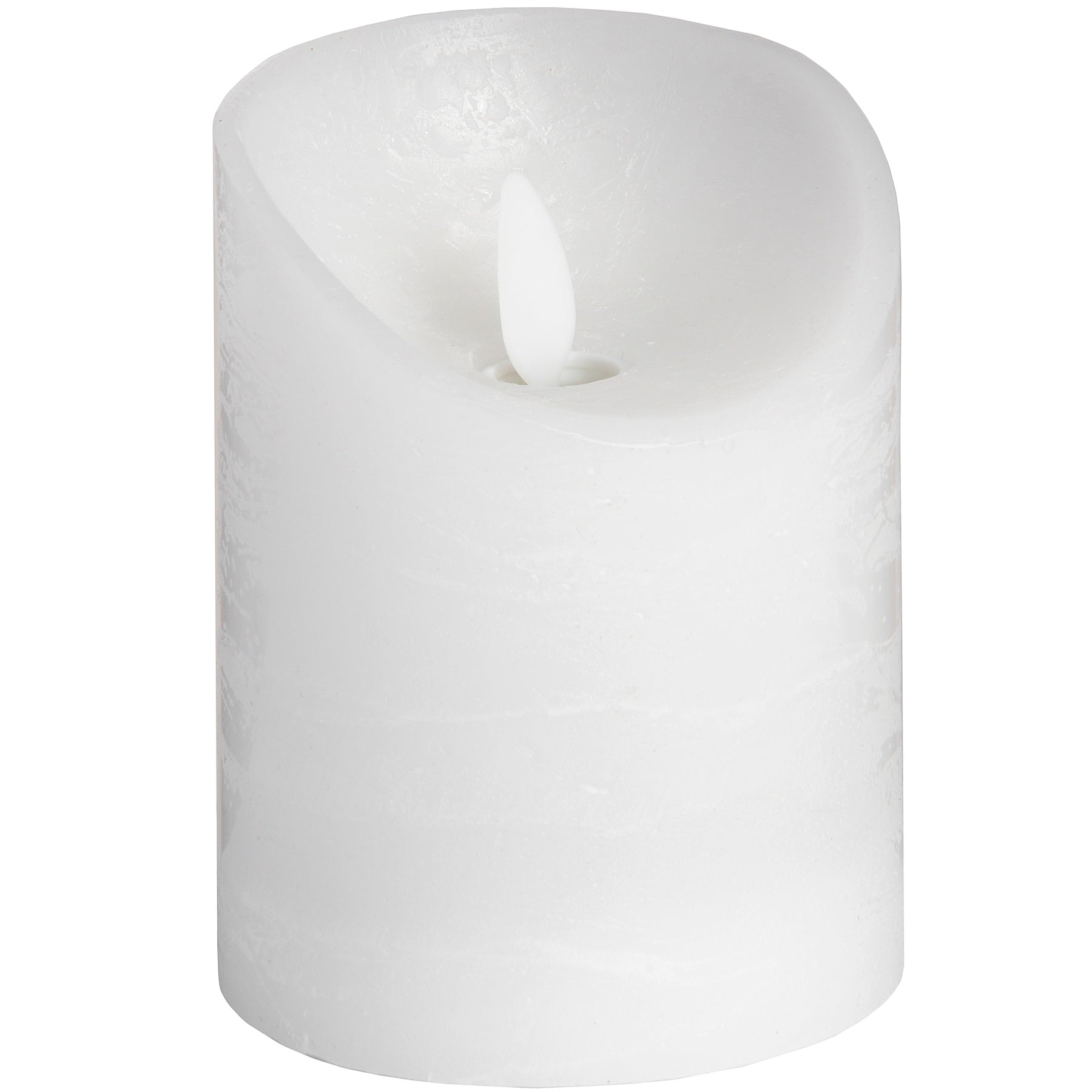 Luxe 3 X 4 White Flickering Flame LED Wax Candle