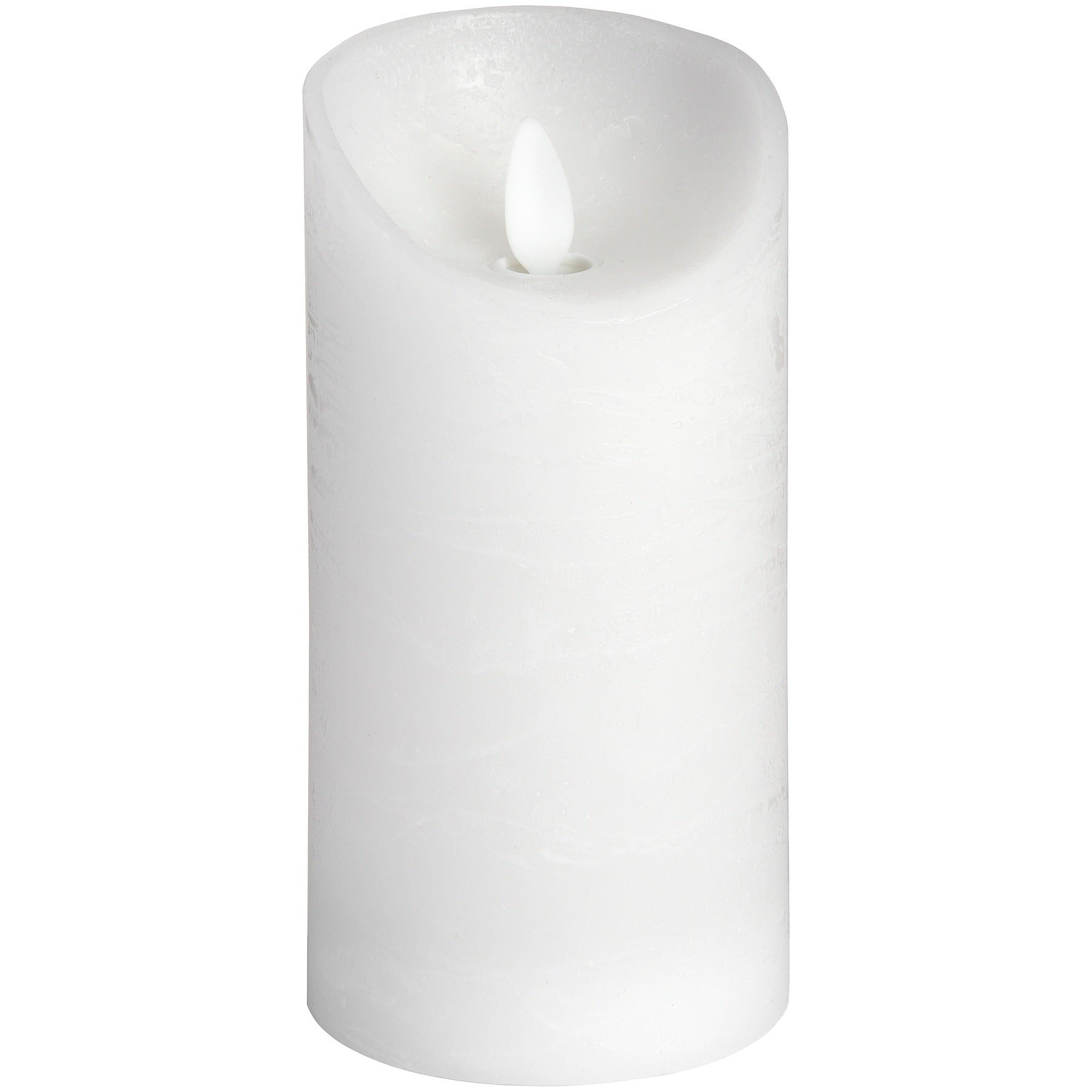 Luxe Collection 3 x 6 White Flickering Flame LED Wax Candle