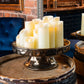 Luxe Collection 3 x 8 Cream Flickering Flame LED Wax Candle