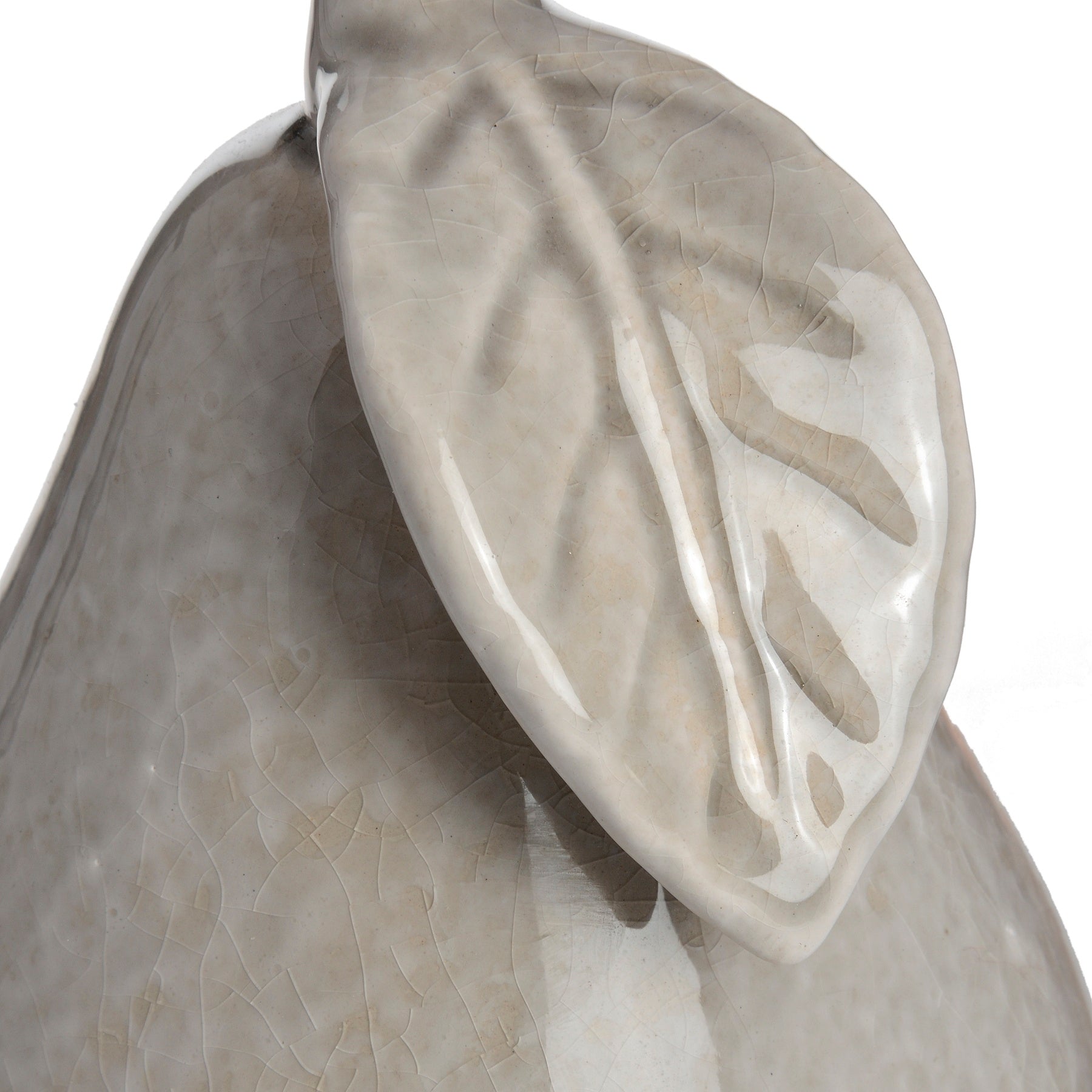 Antique Grey Small Ceramic Pear