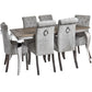 Silver High Wing Ring Backed Dining Chair