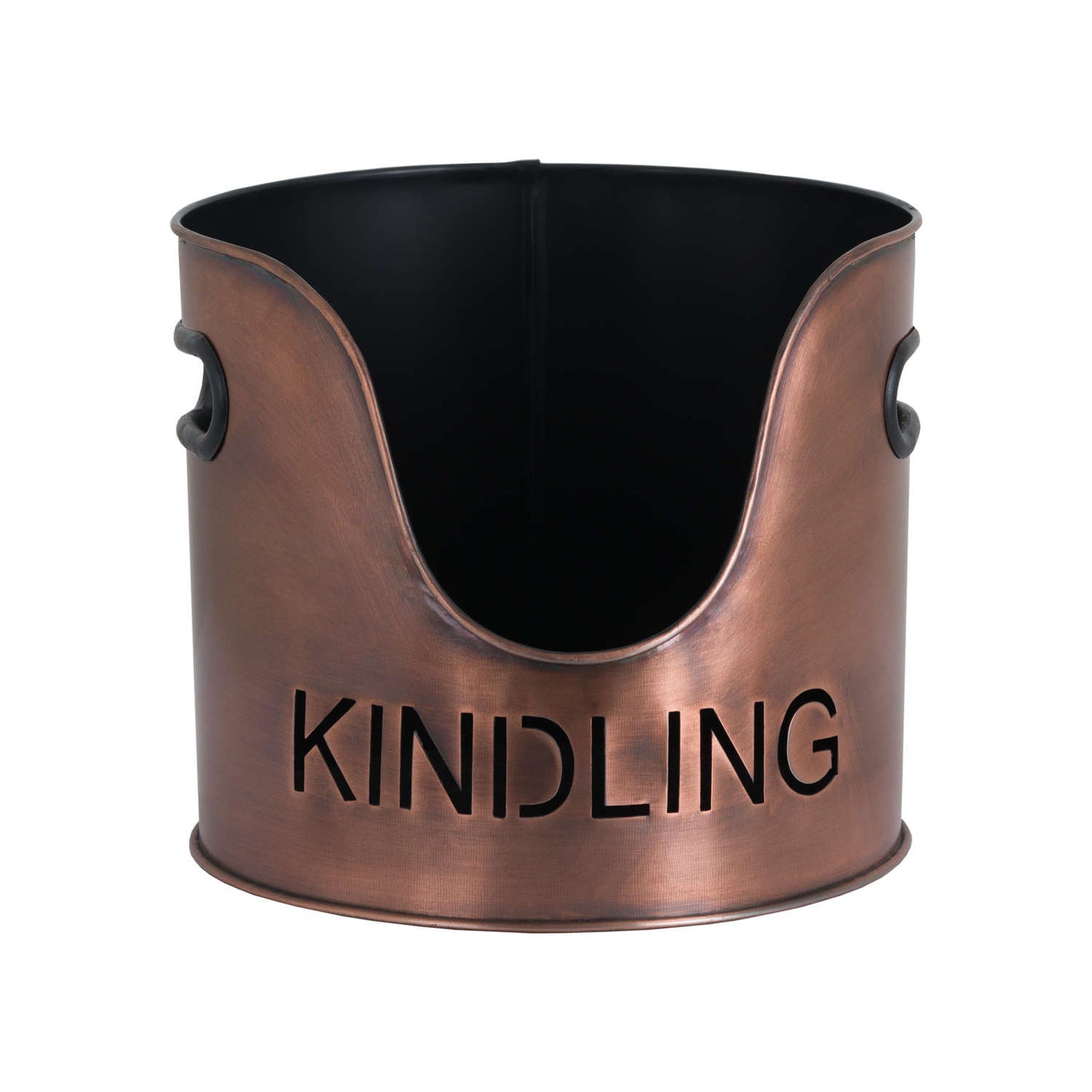 Copper Finish Logs and Kindling Buckets & Matchstick Holder