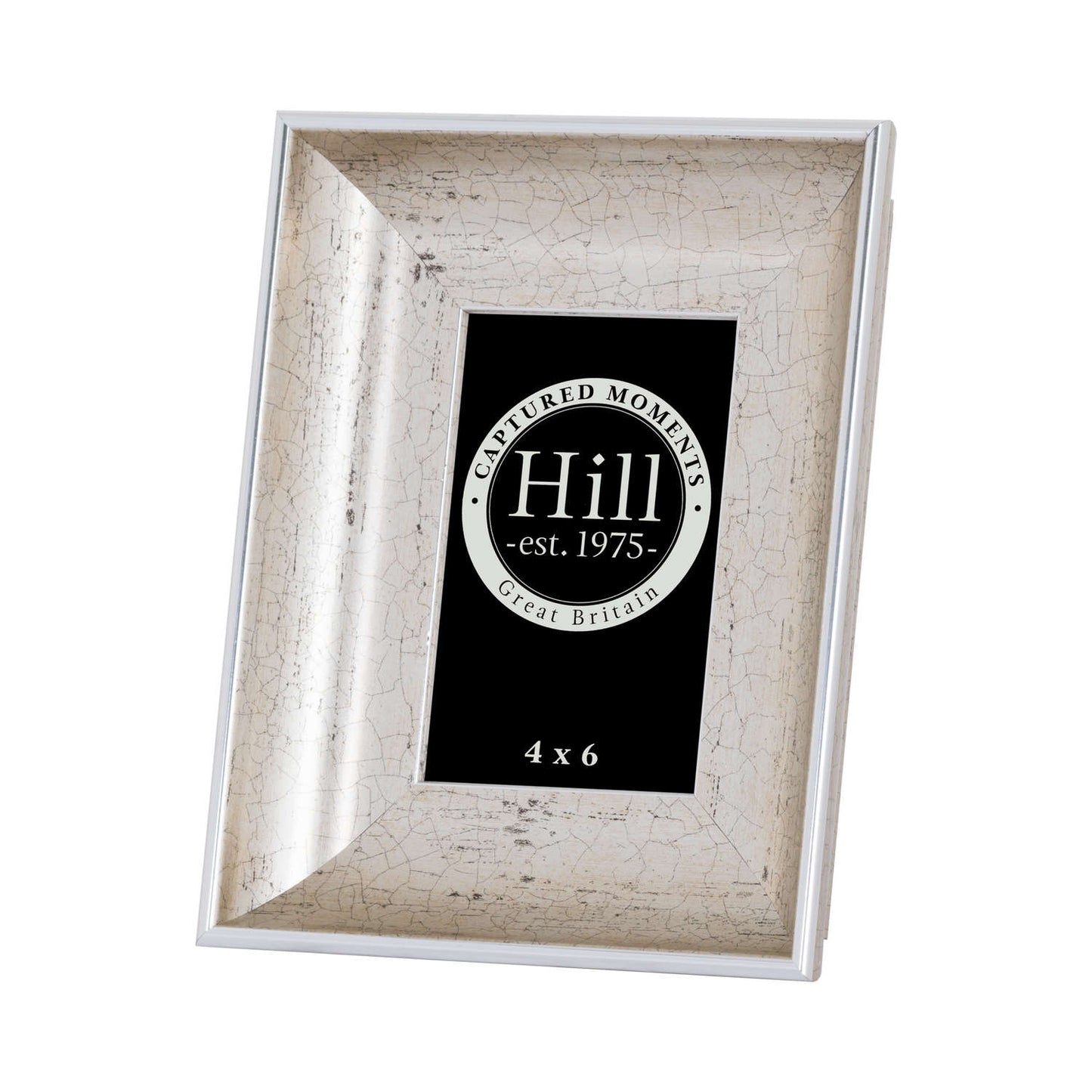 Antique Silver Crackled Effect Photo Frame