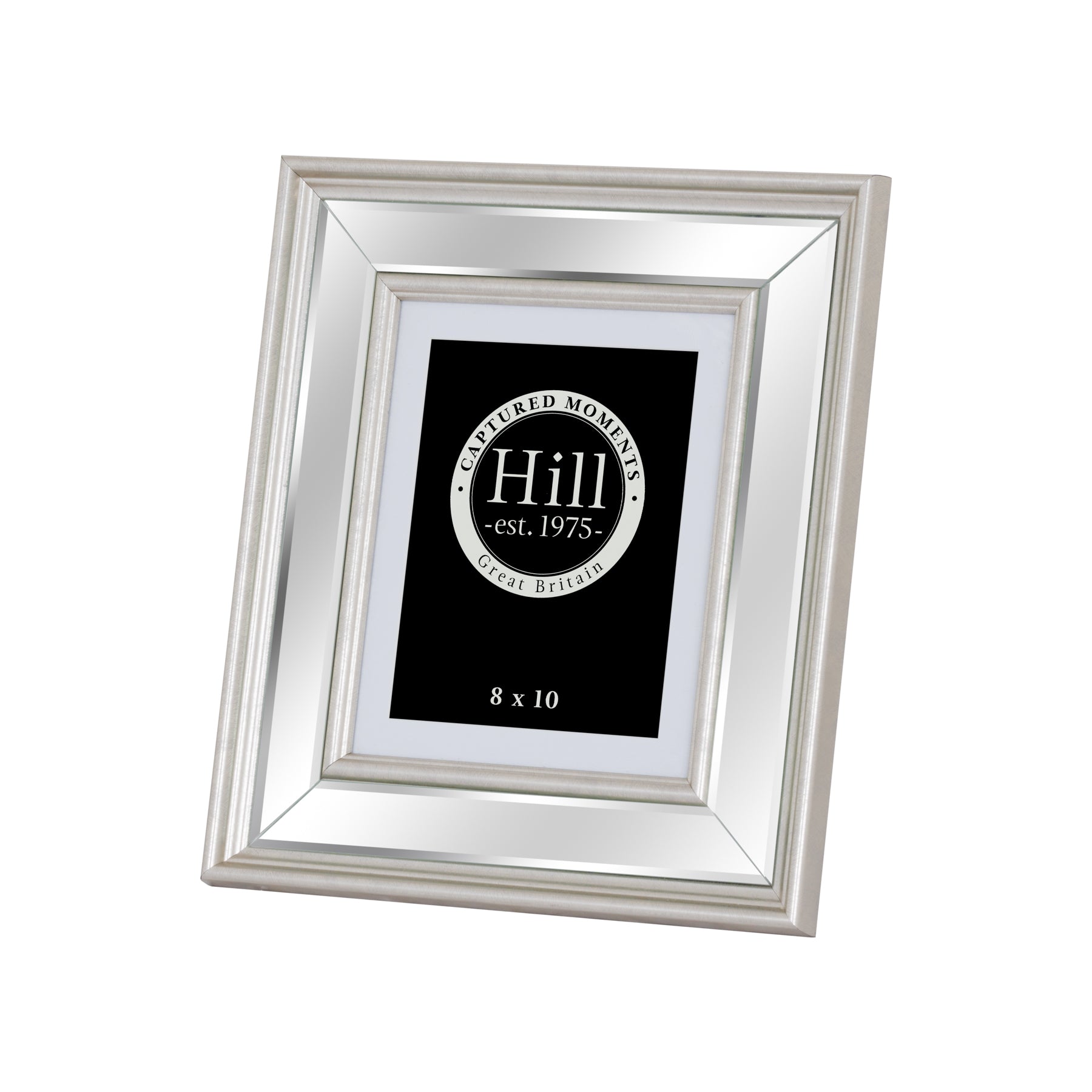 Silver Bevelled Mirrored Photo Frame 8X10