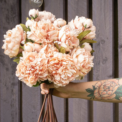 Peach Peony Rose