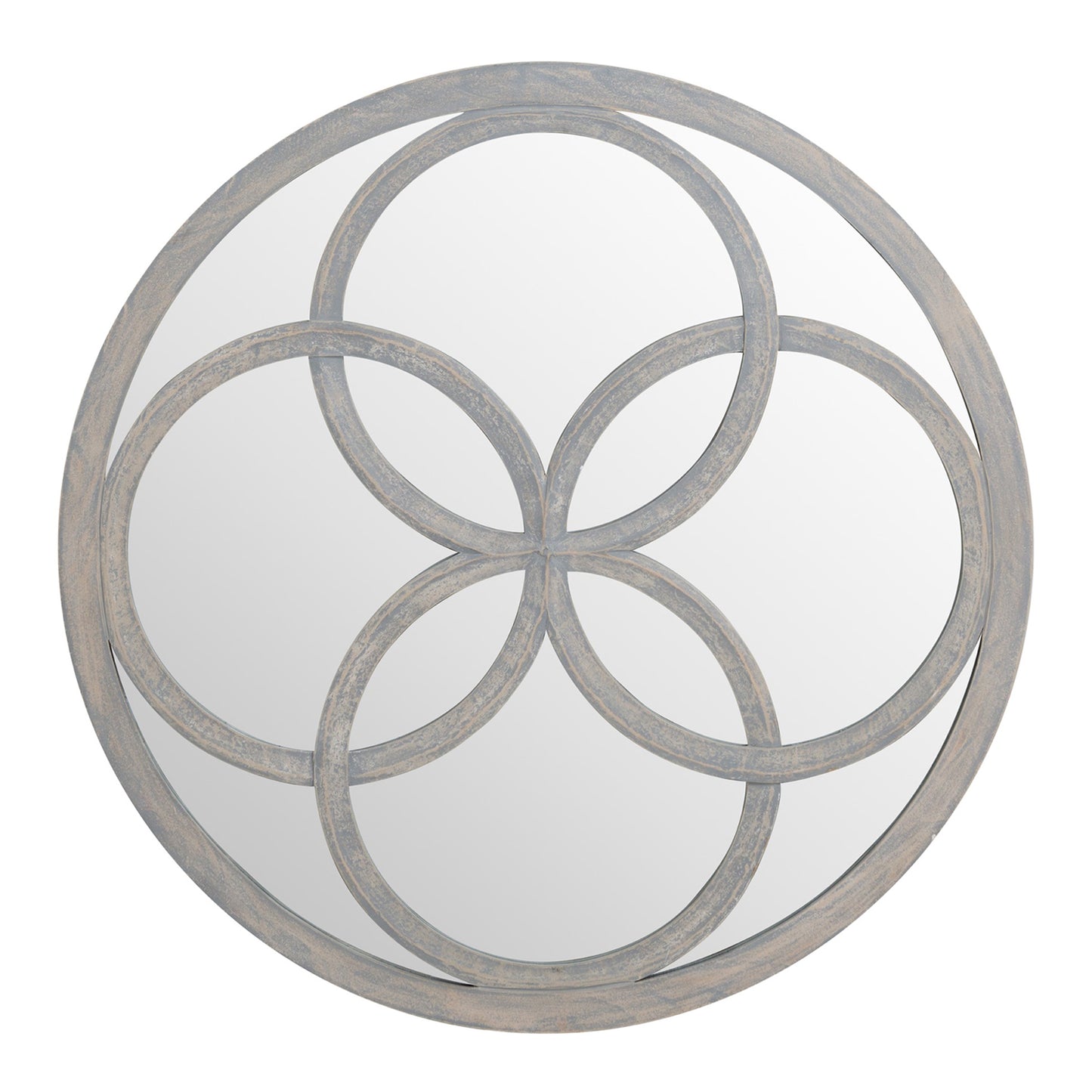 Flower of life grey painted mirror