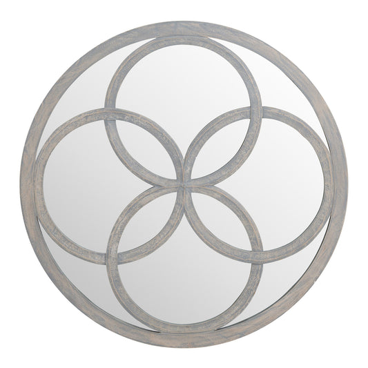 Flower of life grey painted mirror