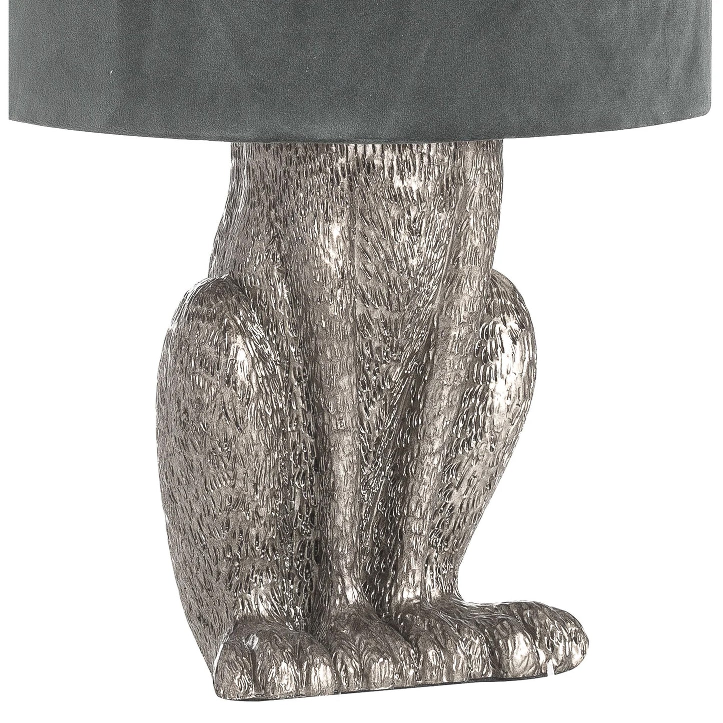 Silver hare table lamp