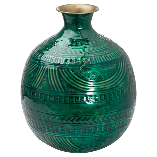 Aztec dipped squat vase